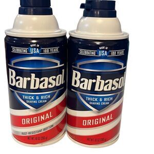 Barbasol Original Thick & Rich Shaving Cream for Men 10 Oz ( Pack of 2)